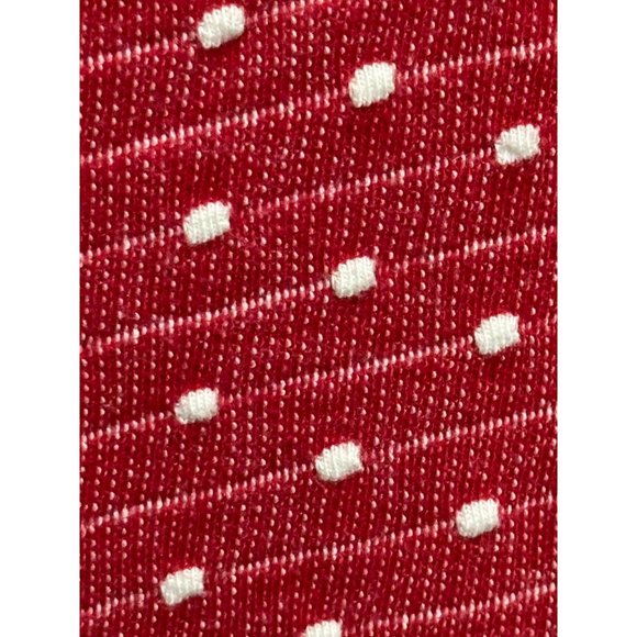 Coldwater Creek size XL 100% cotton red Swiss dot cropped long sleeve top - Picture 3 of 7